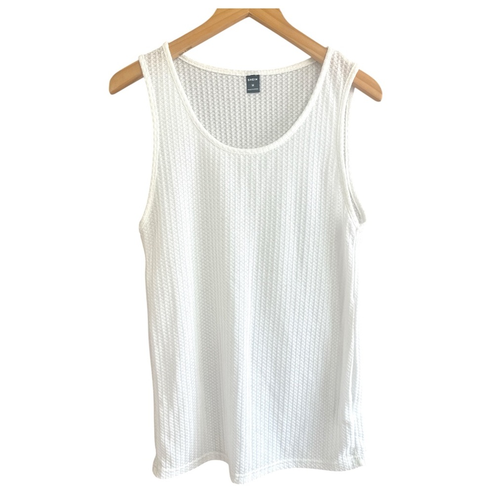 SHEIN White Knit Tank Top